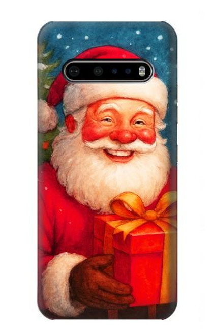 S4046 Happy Santa Hülle Schutzhülle Taschen für LG V60 ThinQ 5G