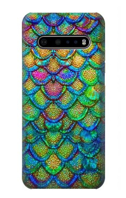 S4071 Colorful Mermaid Scale Hülle Schutzhülle Taschen für LG V60 ThinQ 5G