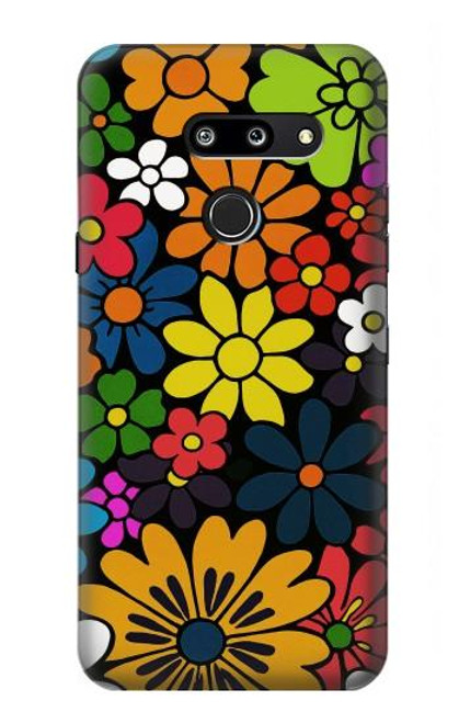 S4043 Colorful Flowers Cartoon Hülle Schutzhülle Taschen für LG G8 ThinQ