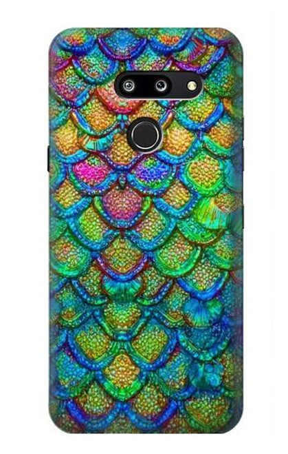 S4071 Colorful Mermaid Scale Hülle Schutzhülle Taschen für LG G8 ThinQ