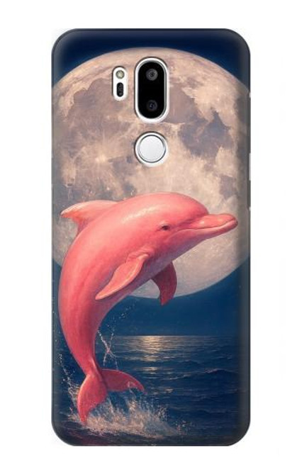 S4045 Dolphin Moon Night Hülle Schutzhülle Taschen für LG G7 ThinQ