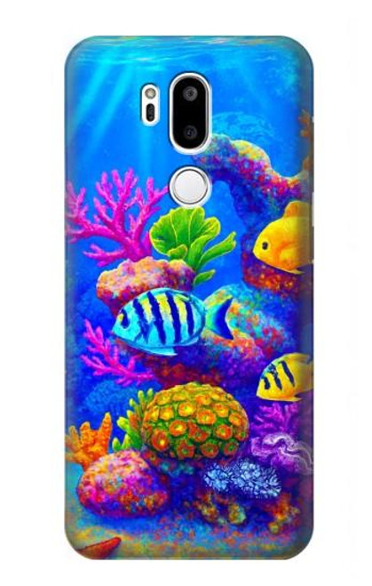 S4058 Colorful Aquarium Hülle Schutzhülle Taschen für LG G7 ThinQ