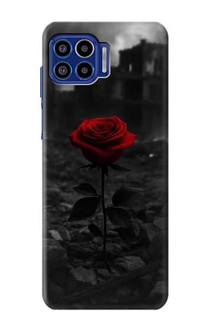 S4048 Red Rose Ruins Hülle Schutzhülle Taschen für Motorola One 5G