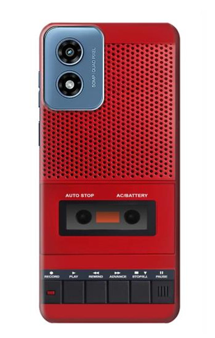 S4073 Vintage Red Cassette Player Graphic Hülle Schutzhülle Taschen für Motorola Moto G Play 4G (2024)