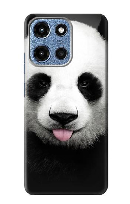 S4049 Cute Panda Stick Out Tongue Hülle Schutzhülle Taschen für Motorola Moto G 5G (2025)