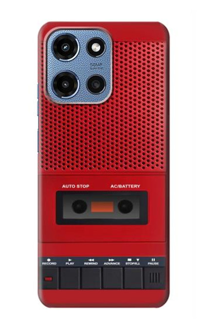 S4073 Vintage Red Cassette Player Graphic Hülle Schutzhülle Taschen für Motorola Moto G 5G (2025)