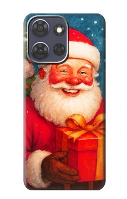 S4046 Happy Santa Hülle Schutzhülle Taschen für Motorola Moto G Power (2025)