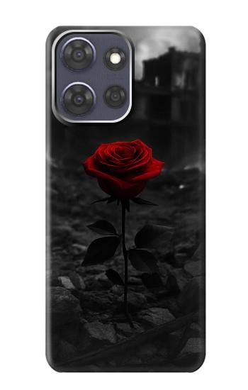 S4048 Red Rose Ruins Hülle Schutzhülle Taschen für Motorola Moto G Power (2025,2026)
