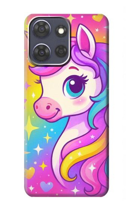 S4057 Cute Unicorn Cartoon Hülle Schutzhülle Taschen für Motorola Moto G Power (2025)