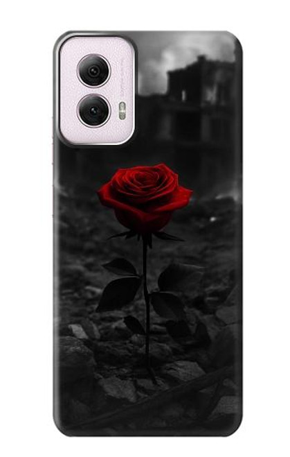 S4048 Red Rose Ruins Hülle Schutzhülle Taschen für Motorola Moto G Power 5G (2024)