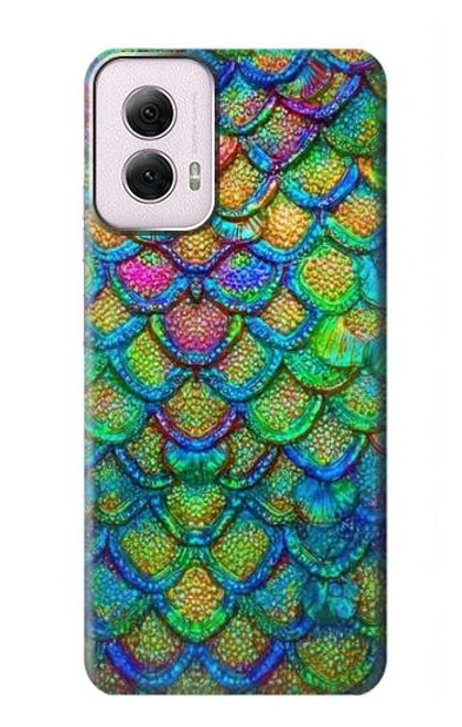 S4071 Colorful Mermaid Scale Hülle Schutzhülle Taschen für Motorola Moto G Power 5G (2024)