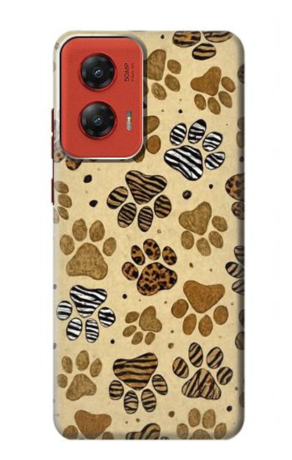 S4032 Wild Animal Paw Foot Print Hülle Schutzhülle Taschen für Motorola Moto G Stylus 5G (2024)