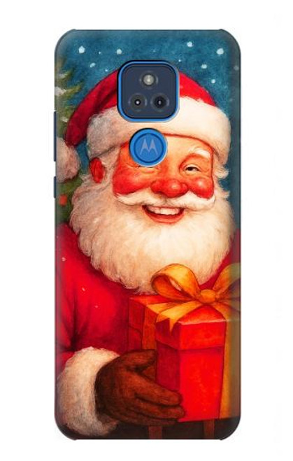 S4046 Happy Santa Hülle Schutzhülle Taschen für Motorola Moto G Play (2021)