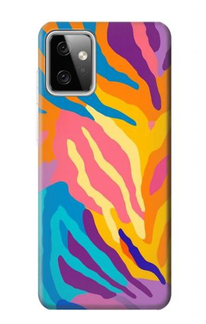 S4037 Colorful Zebra Pattern Hülle Schutzhülle Taschen für Motorola Moto G Power (2023) 5G
