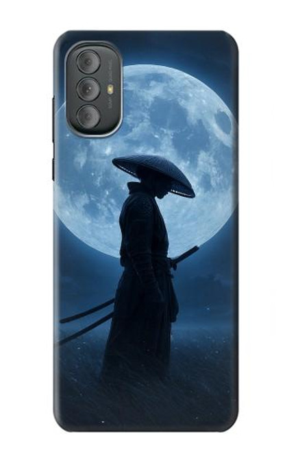 S4034 Samurai Moon Night Hülle Schutzhülle Taschen für Motorola Moto G Power 2022, G Play 2023