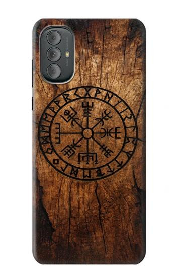 S4036 Viking Vegvisir Compass Wood Hülle Schutzhülle Taschen für Motorola Moto G Power 2022, G Play 2023