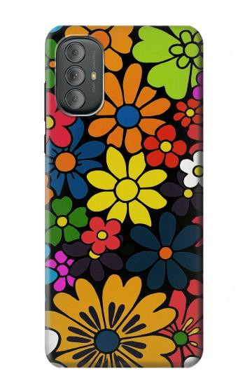S4043 Colorful Flowers Cartoon Hülle Schutzhülle Taschen für Motorola Moto G Power 2022, G Play 2023