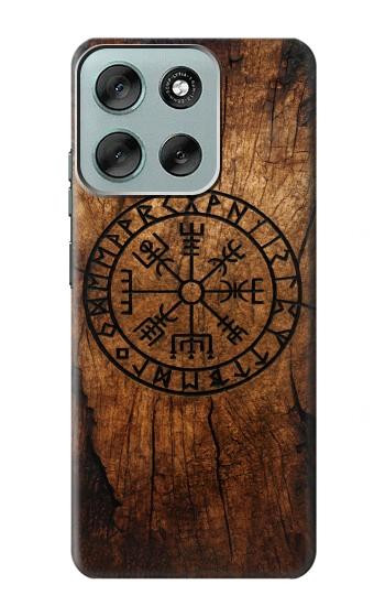 S4036 Viking Vegvisir Compass Wood Hülle Schutzhülle Taschen für Motorola Moto G56