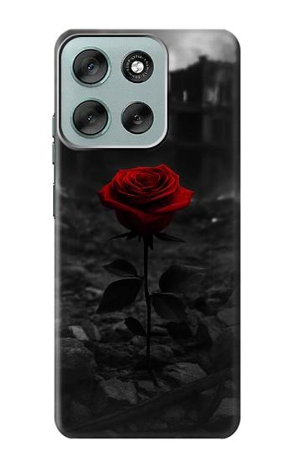 S4048 Red Rose Ruins Hülle Schutzhülle Taschen für Motorola Moto G56