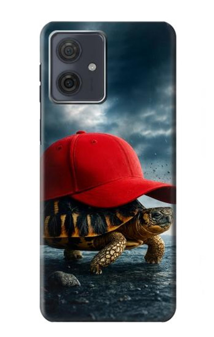 S4056 Madagascar Turtle Red Cap Hülle Schutzhülle Taschen für Motorola Moto G54