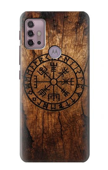 S4036 Viking Vegvisir Compass Wood Hülle Schutzhülle Taschen für Motorola Moto G30, G20, G10