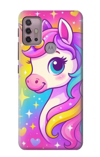 S4057 Cute Unicorn Cartoon Hülle Schutzhülle Taschen für Motorola Moto G30, G20, G10