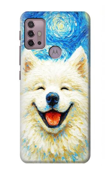 S4064 Smile Dog Van Gogh Starry Night Hülle Schutzhülle Taschen für Motorola Moto G30, G20, G10