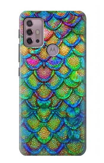 S4071 Colorful Mermaid Scale Hülle Schutzhülle Taschen für Motorola Moto G30, G20, G10