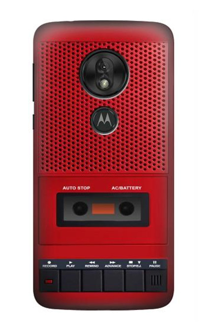 S4073 Vintage Red Cassette Player Graphic Hülle Schutzhülle Taschen für Motorola Moto G7 Power