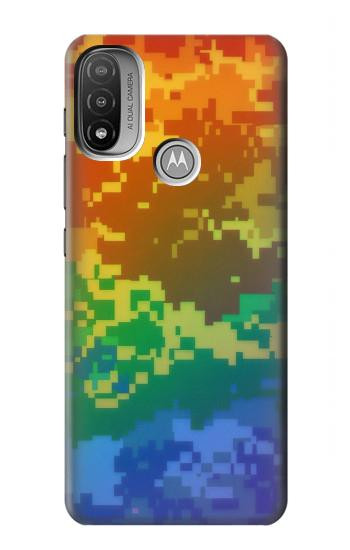 S4047 LGBTQ Camouflage Hülle Schutzhülle Taschen für Motorola Moto E20,E30,E40