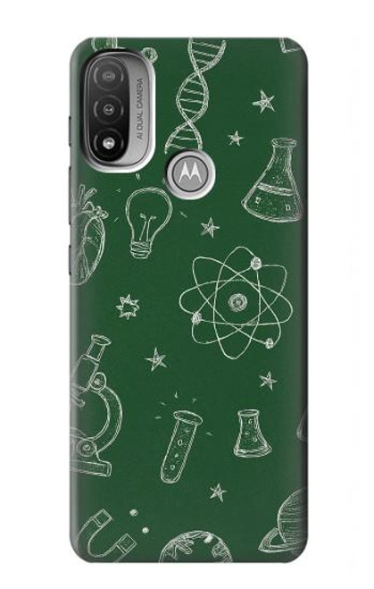 S4059 Science Chalkboard Graphic Hülle Schutzhülle Taschen für Motorola Moto E20,E30,E40