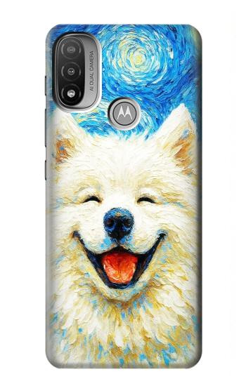 S4064 Smile Dog Van Gogh Starry Night Hülle Schutzhülle Taschen für Motorola Moto E20,E30,E40