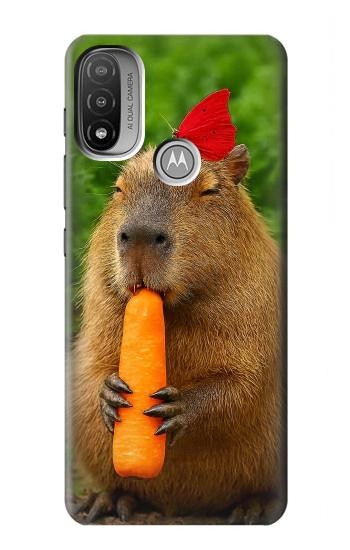 S4068 Capybara Butterfly Hülle Schutzhülle Taschen für Motorola Moto E20,E30,E40