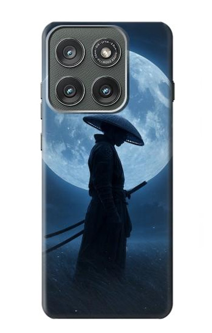 S4034 Samurai Moon Night Hülle Schutzhülle Taschen für Motorola Edge (2025)