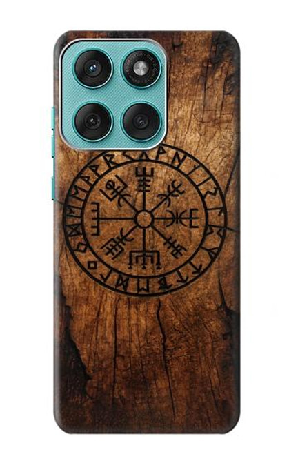 S4036 Viking Vegvisir Compass Wood Hülle Schutzhülle Taschen für Motorola Edge 60 Fusion