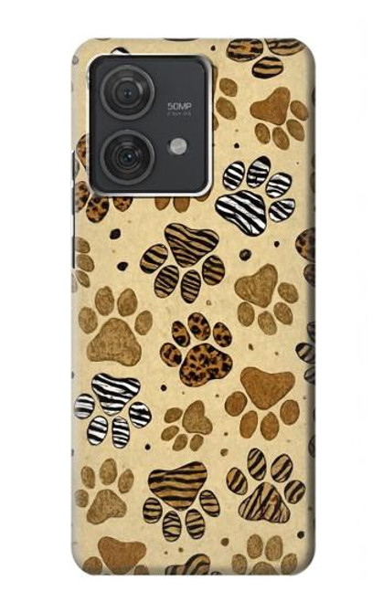 S4032 Wild Animal Paw Foot Print Hülle Schutzhülle Taschen für Motorola Edge 40 Neo