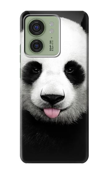 S4049 Cute Panda Stick Out Tongue Hülle Schutzhülle Taschen für Motorola Edge (2023), Edge 40