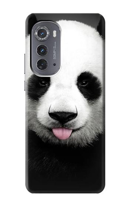 S4049 Cute Panda Stick Out Tongue Hülle Schutzhülle Taschen für Motorola Edge (2022)