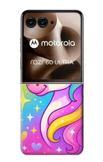 S4057 Cute Unicorn Cartoon Hülle Schutzhülle Taschen für Motorola Razr 70 Ultra, 60 Ultra, 50 Ultra, Ultra 2026, Ultra 2025