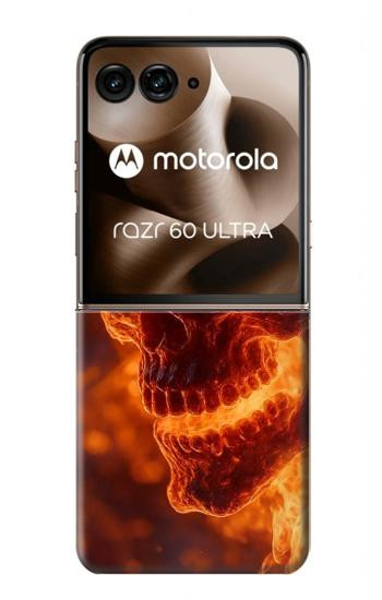 S4062 Fire Skull Hülle Schutzhülle Taschen für Motorola Razr 70 Ultra, 60 Ultra, 50 Ultra, Ultra 2026, Ultra 2025