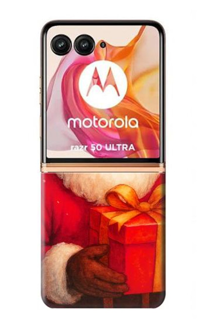 S4046 Happy Santa Hülle Schutzhülle Taschen für Motorola Razr 50 Ultra