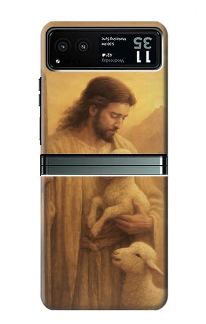 S4042 Merciful Jesus Hülle Schutzhülle Taschen für Motorola Razr 40