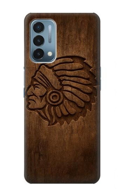 S4035 Native American Wood Carving Hülle Schutzhülle Taschen für OnePlus Nord N200 5G