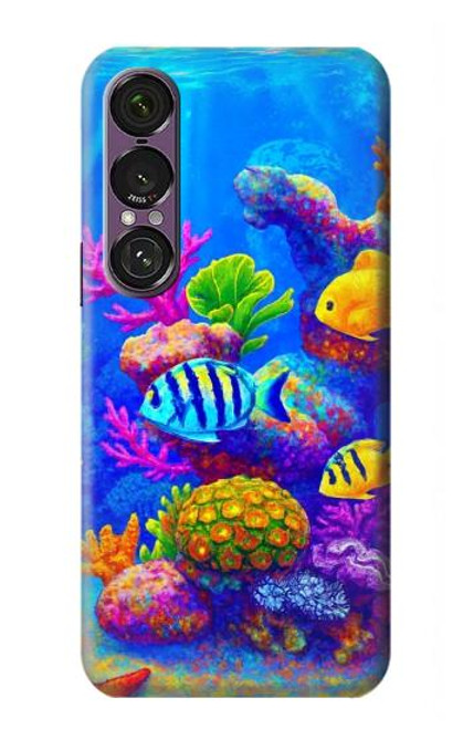 S4058 Colorful Aquarium Hülle Schutzhülle Taschen für Sony Xperia 1 VII