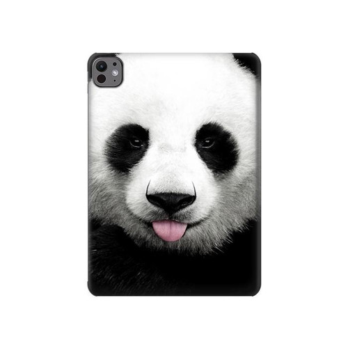 S4049 Cute Panda Stick Out Tongue Hülle Schutzhülle Taschen für iPad Pro 11 (2024,2025)