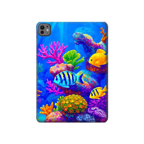 S4058 Colorful Aquarium Hülle Schutzhülle Taschen für iPad Air (2020, 2022), Air 11 (2024,2025,2026), Pro 11 (2022)