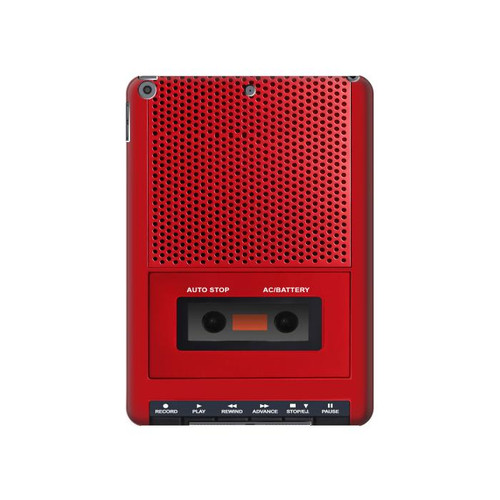 S4073 Vintage Red Cassette Player Graphic Hülle Schutzhülle Taschen für iPad 10.2 (2021,2020,2019), iPad 9 8 7