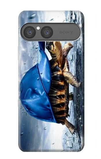 S0084 Turtle in the Rain Hülle Schutzhülle Taschen für Sony Xperia 10 VII