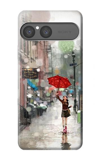 S0108 Girl in The Rain Hülle Schutzhülle Taschen für Sony Xperia 10 VII