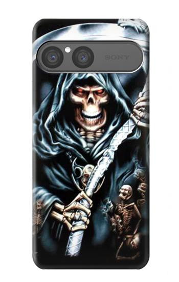 S0295 Grim Reaper Hülle Schutzhülle Taschen für Sony Xperia 10 VII, 10 VIII